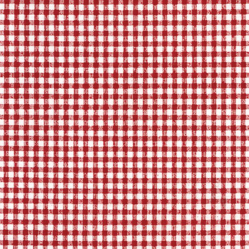 AU MAISON Wachstuch Pepita Red, rote Vichy Karo, beschichtete Baumwolle