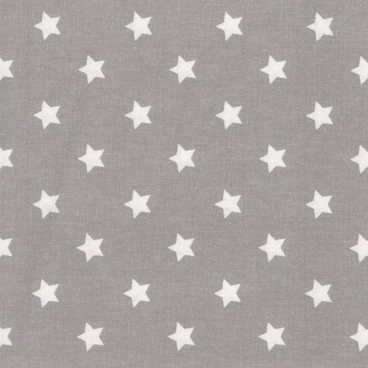 AU MAISON Wachstuch Star Big Grey Graue Sterne, beschichtete Baumwolle