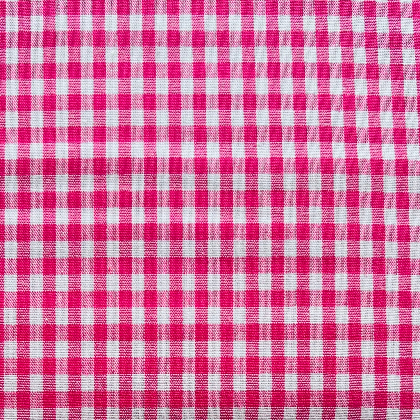 Baumwollstoff PINK mit weißen 5 mm KAROS, 140 cm breit, Vichy Karo Karostoff Kariert