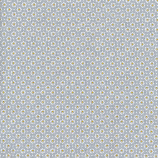 AU MAISON Wachstuch Belle Fleur Dusty Blue Blümchen hellblau rauchblau beschichtete Baumwolle