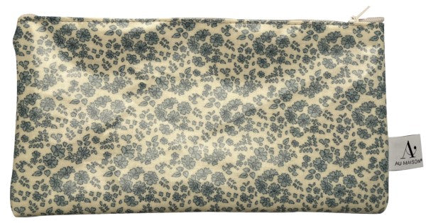 AU MAISON Wachstuch Betty Ice Green Blumen floral blau grün, beschichtete Baumwolle
