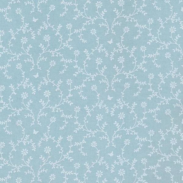 Au Maison Baumwollstoff Claire Aqua Sky geblümt Blumenstoff mintblau türkisblau