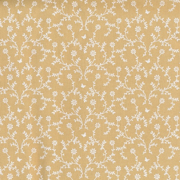 AU MAISON Wachstuch Claire Yellow gelb geblümt, beschichtete Baumwolle