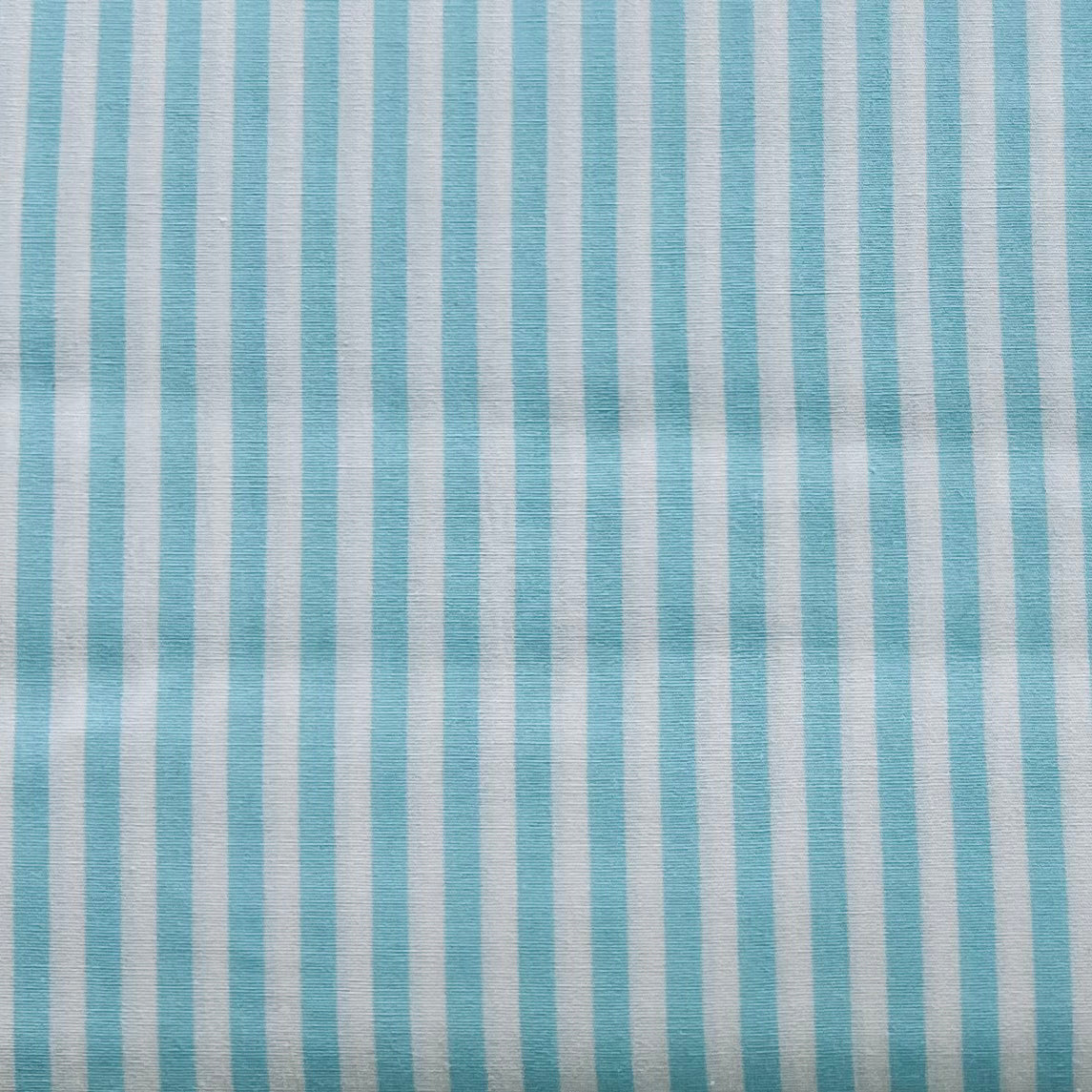 Baumwollstoff MINT mit weißen 5 mm STREIFEN, 140 cm breit, Streifenstoff