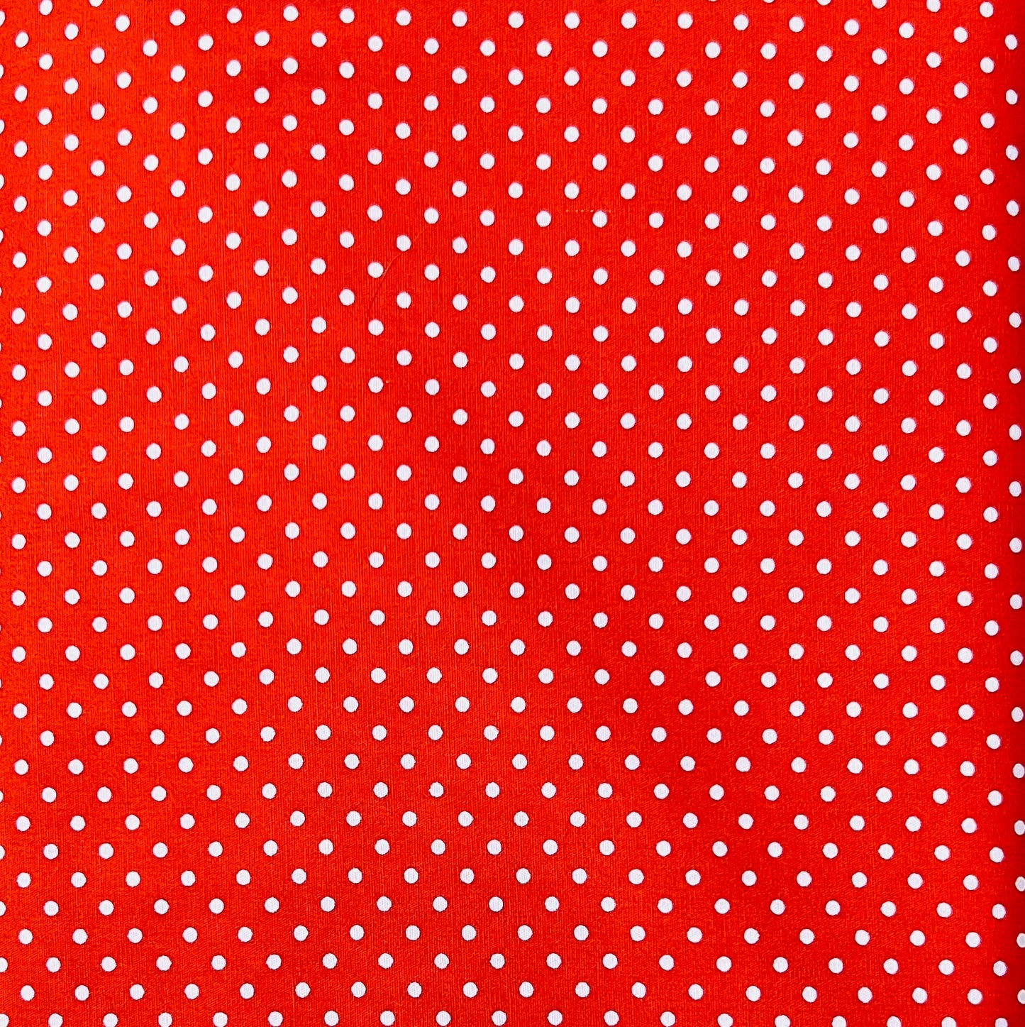 Tissu en coton ORANGE à pois blancs de 2 mm, largeur 140 cm, tissu à pois