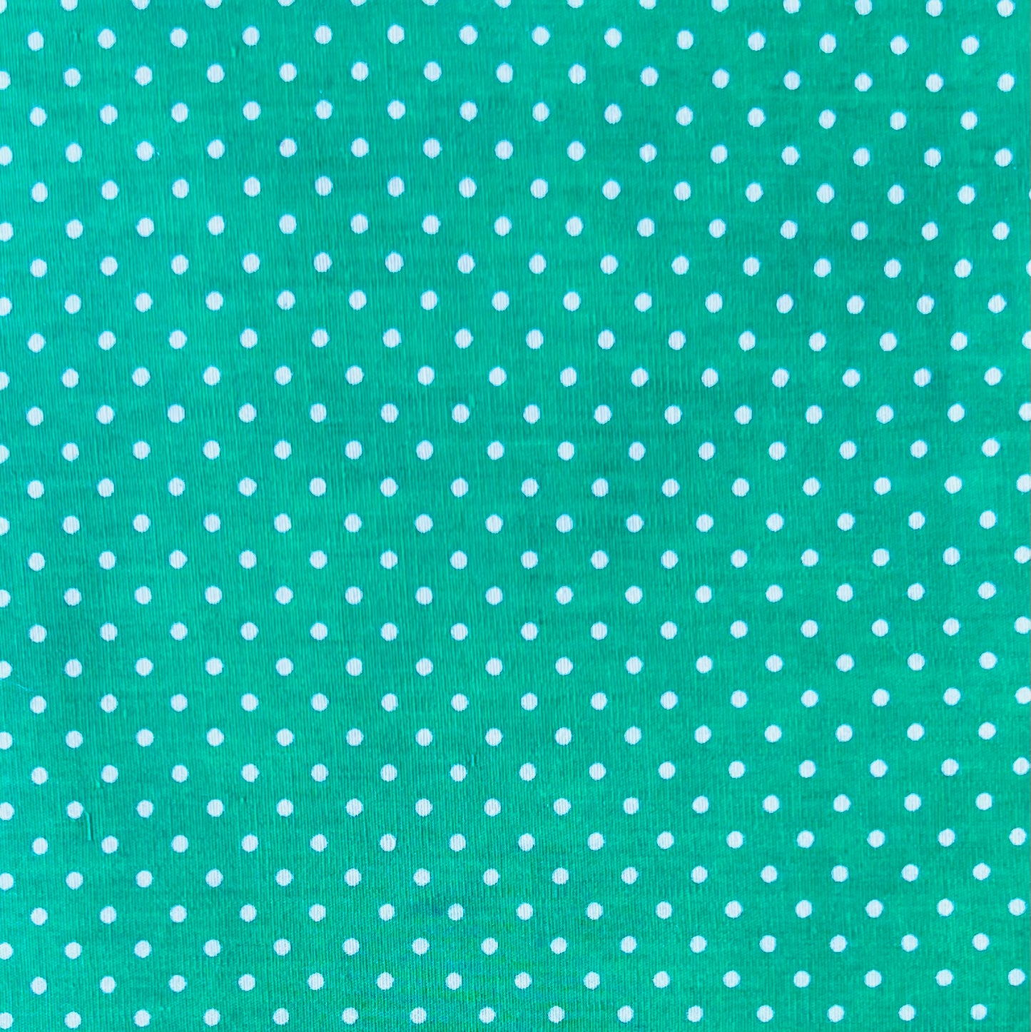 Tissu en coton VERT à pois blancs de 2 mm, largeur 140 cm, tissu à pois