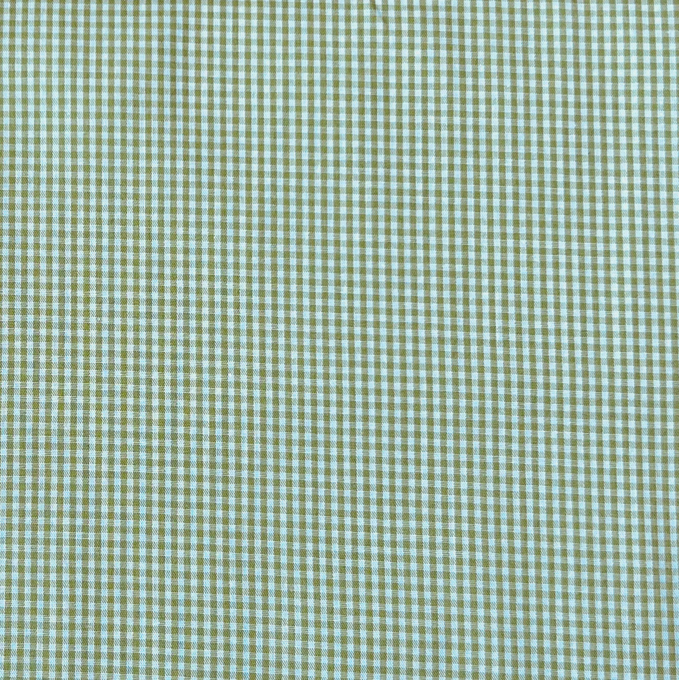 Baumwollstoff HELLGRÜN mit weißen 1 mm KAROS, 140 cm breit, Vichy Karo Karostoff Kariert