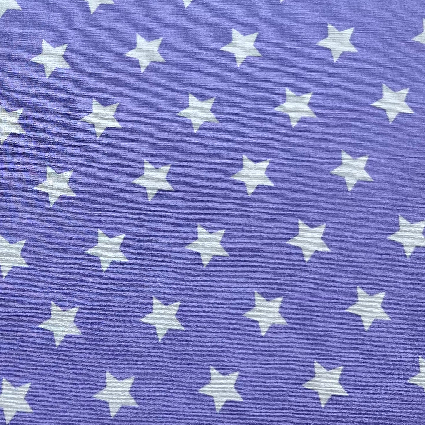 Tissu en coton LILAS avec ÉTOILES BLANCHES 15 mm, 140 cm de large, tissu étoiles