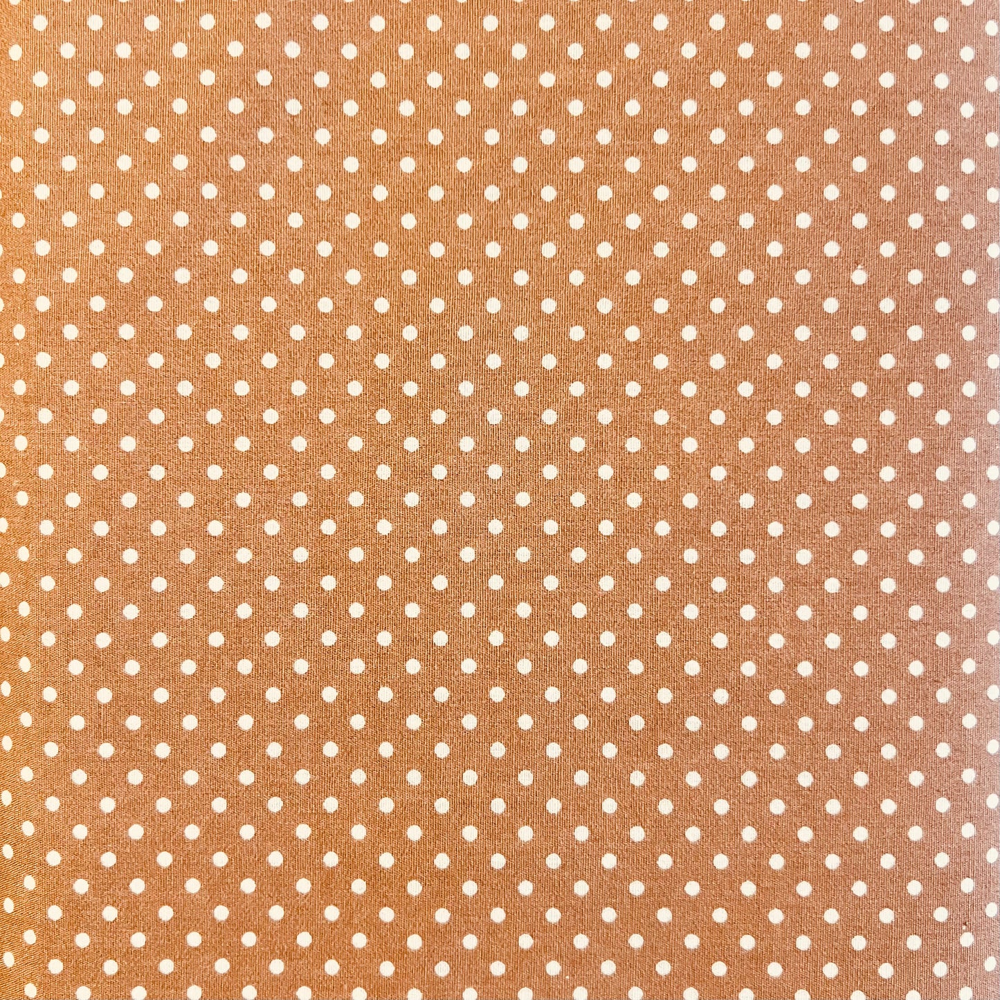 Tissu en coton BEIGE à pois blancs de 2 mm, largeur 140 cm, tissu à pois