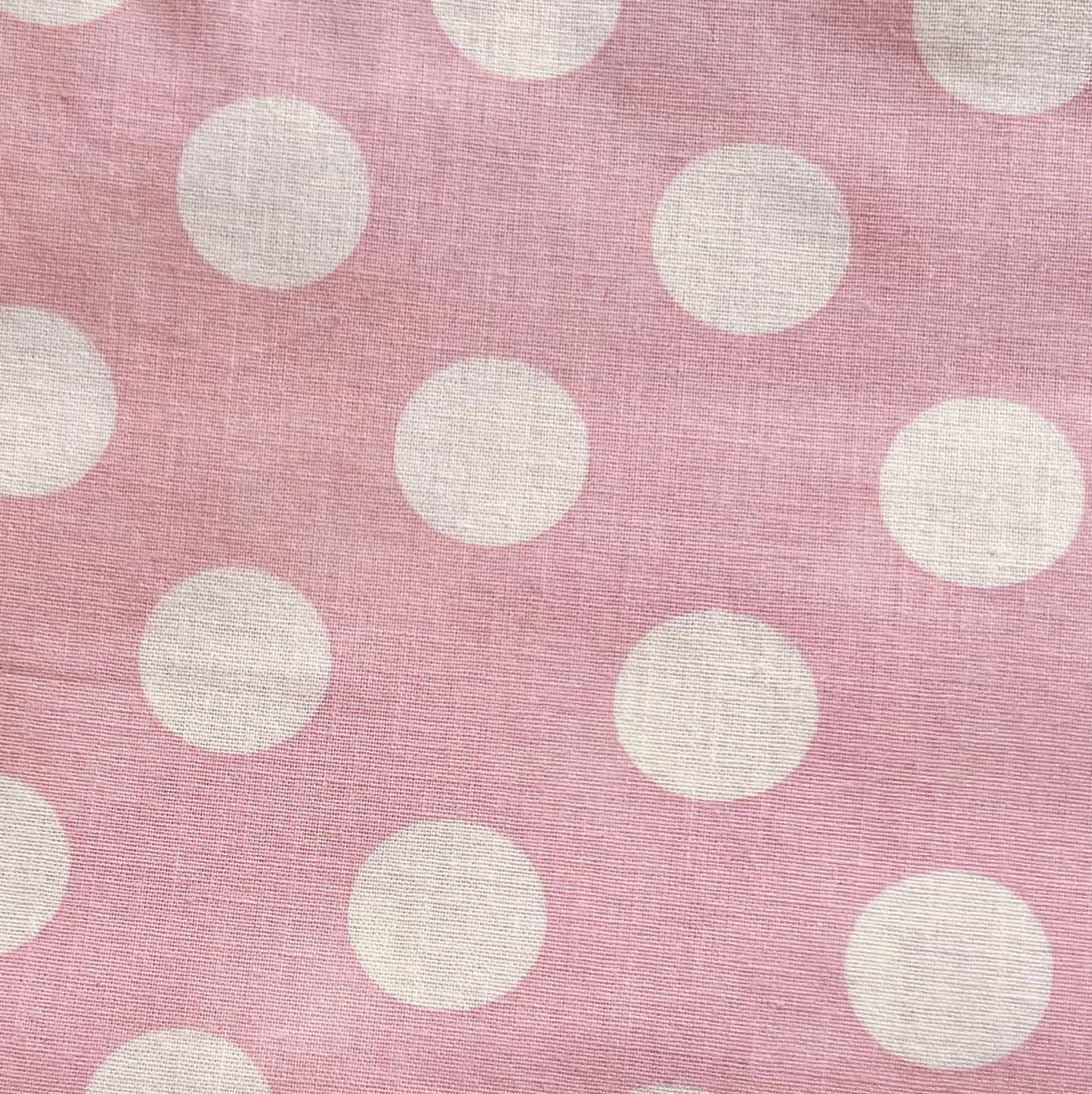 Tissu en coton ROSE CLAIR à MAXI POIS blancs 20 mm, largeur 140 cm, tissu à pois (copie)