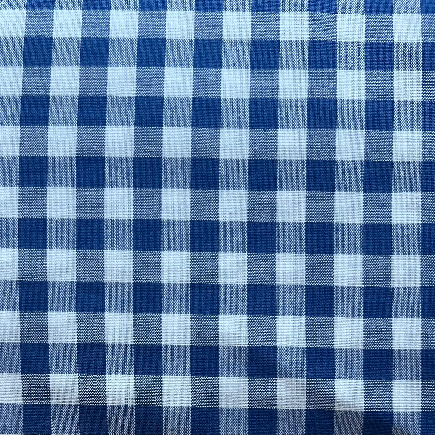 Baumwollstoff BLAU mit weißen KAROS 10 mm, 140 cm breit, Vichy Karo Karostoff Kariert