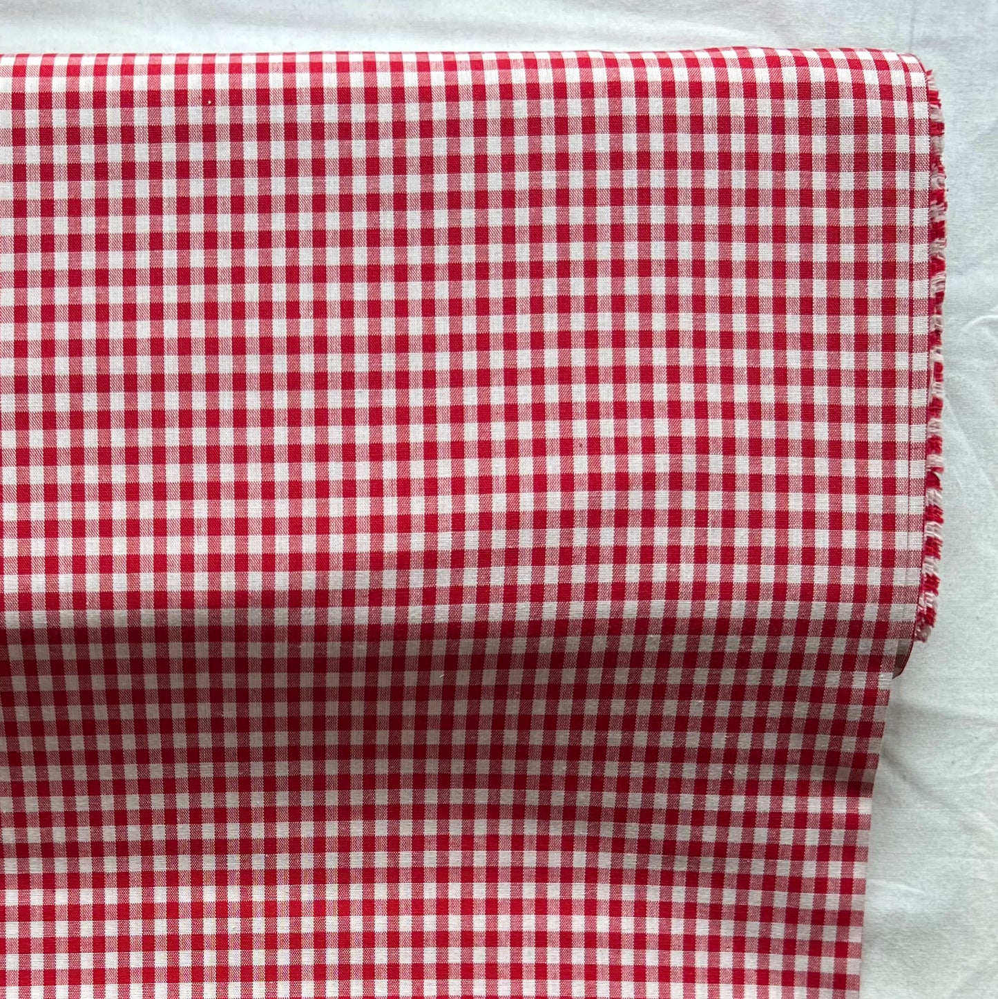 Baumwollstoff ROT mit weißen 5 mm KAROS, 140 cm breit, Vichy Karo Karostoff Kariert