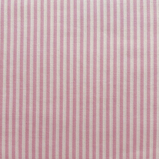 Baumwollstoff ZART ROSA mit weißen 3 mm STREIFEN, 140 cm breit, Streifenstoff