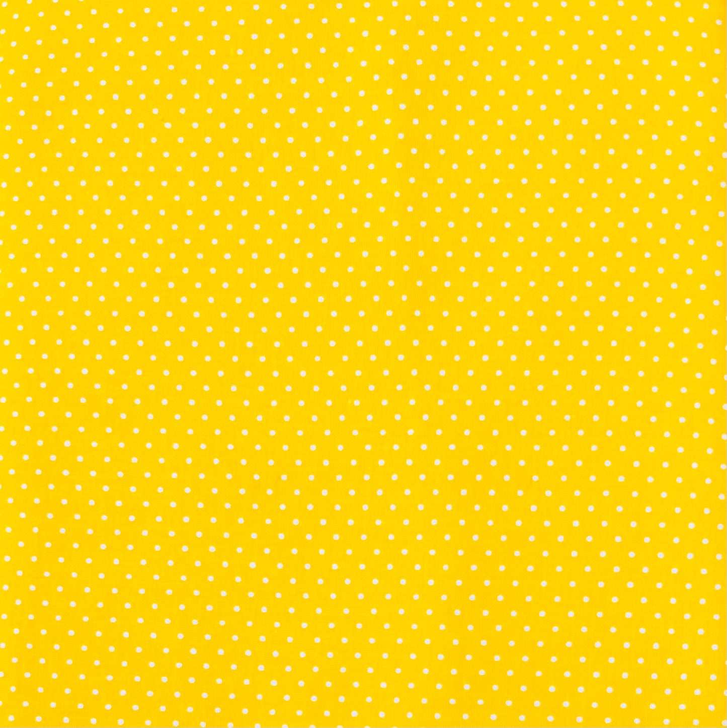 Tissu en coton JAUNE CITRON à POIS blancs de 1 mm, largeur 140 cm, tissu à pois