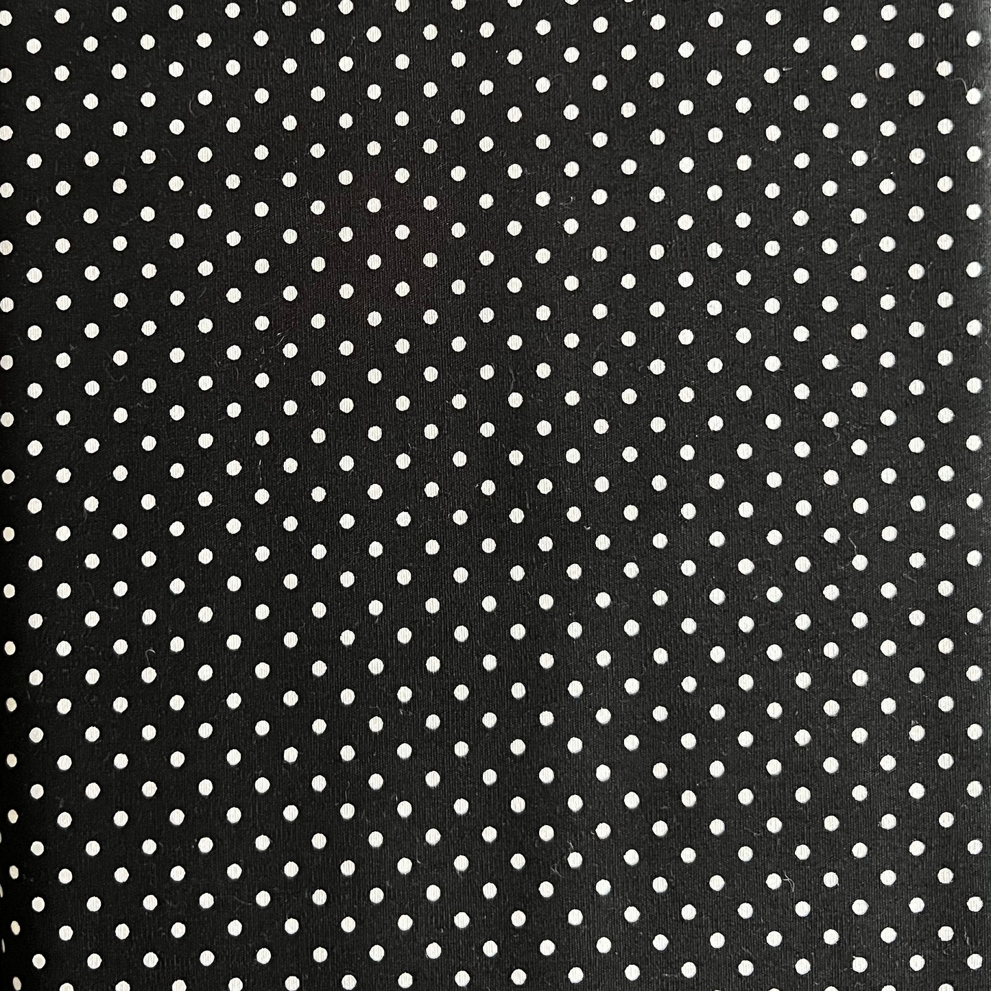 Tissu en coton NOIR à pois blancs de 2 mm, largeur 140 cm, tissu à pois