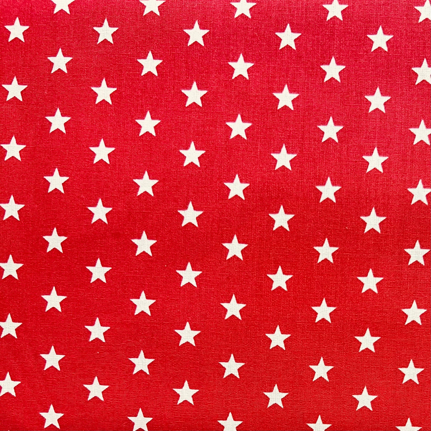 Tissu en coton ROUGE avec des ÉTOILES blanches de 10 mm, largeur 140 cm, tissu étoiles