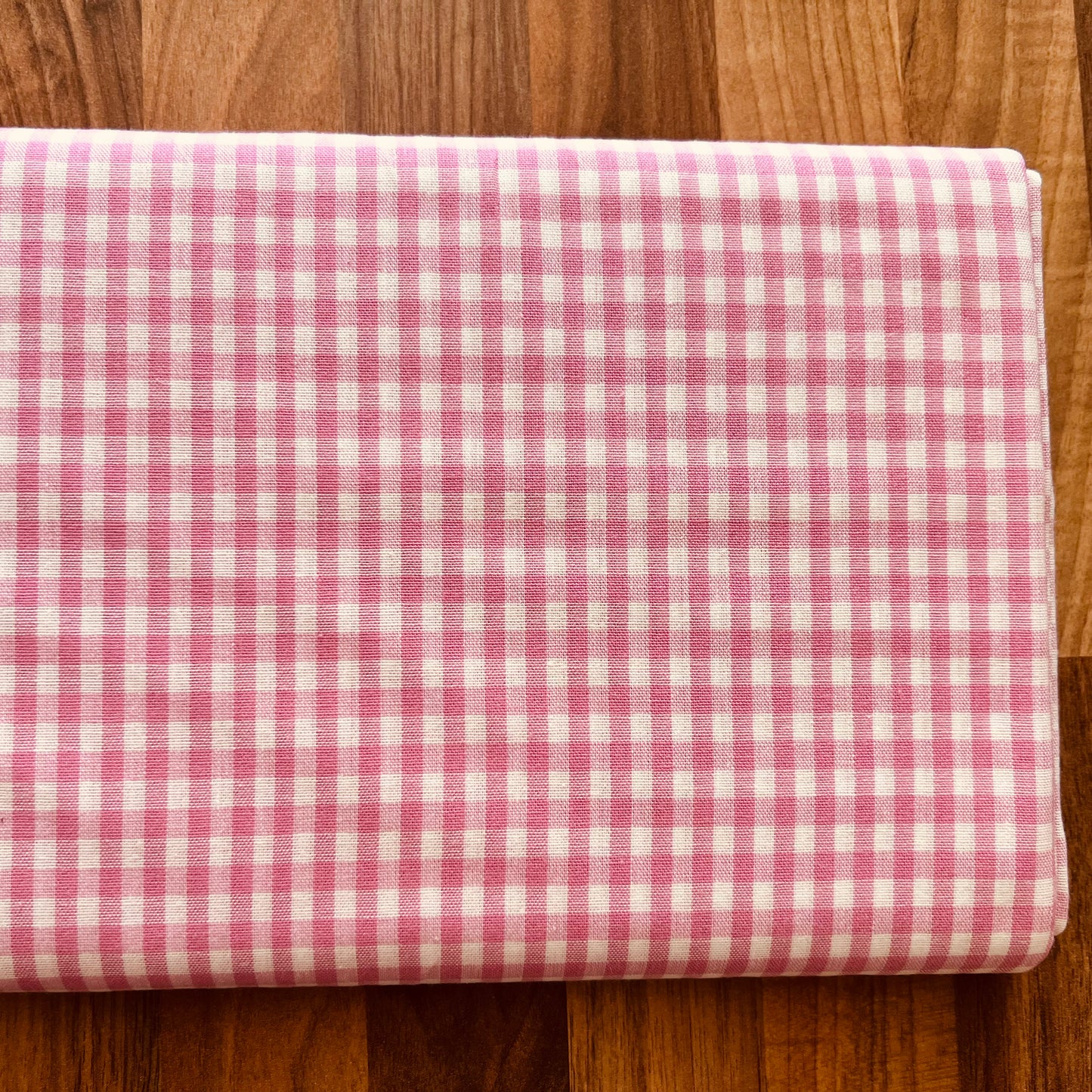 Baumwollstoff ROSA mit weißen 5 mm KAROS, 140 cm breit, Vichy Karo Karostoff Kariert