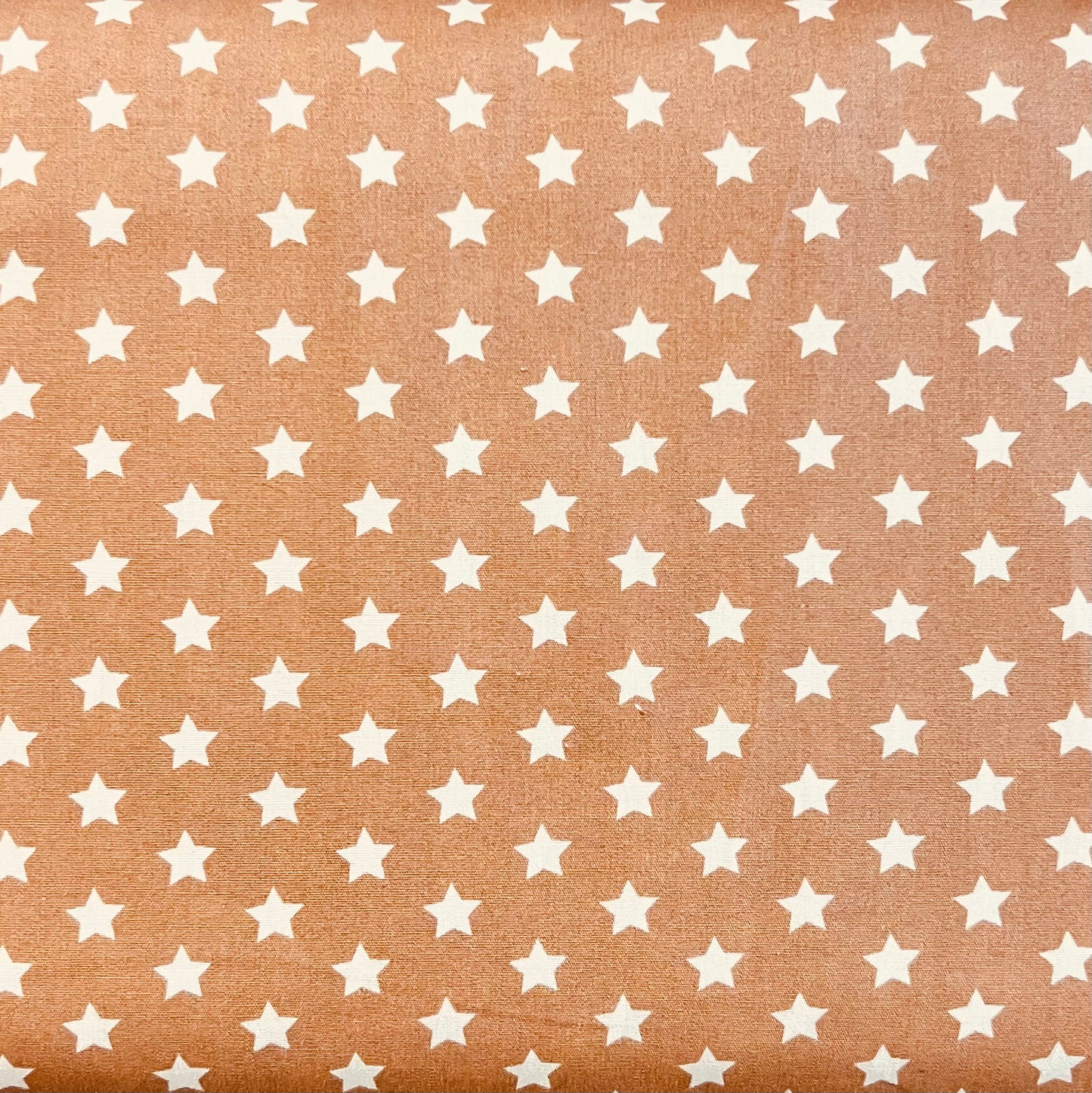 Tissu en coton BEIGE avec des ÉTOILES blanches de 10 mm, largeur 140 cm, tissu étoiles