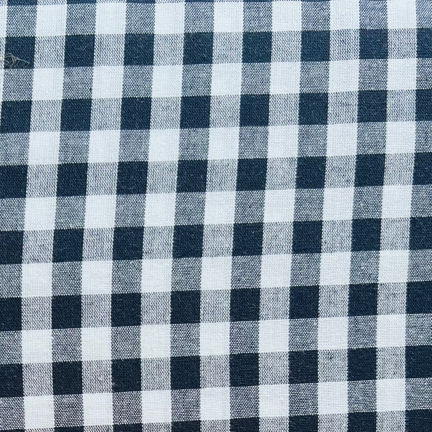 Baumwollstoff DUNKELBLAU mit weißen KAROS 10 mm, 140 cm breit, Vichy Karo Karostoff Kariert