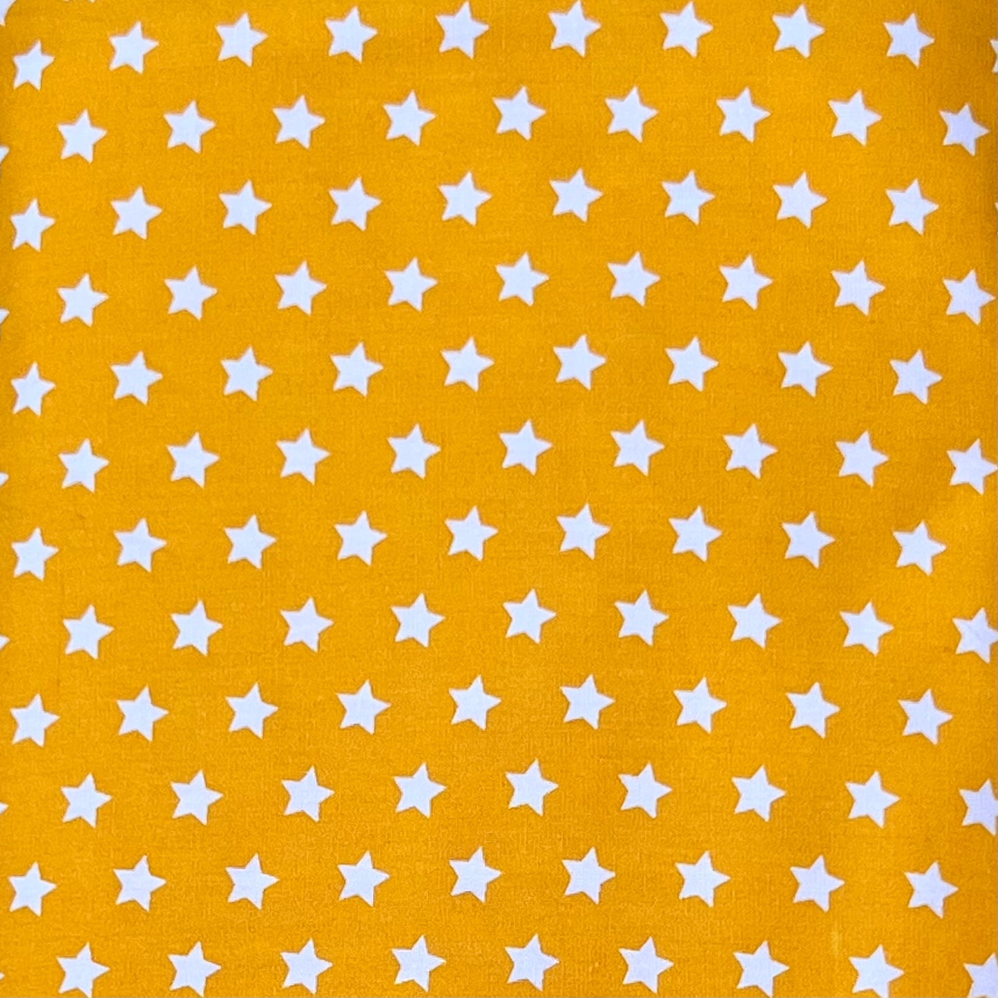Tissu en coton JAUNE avec des ÉTOILES blanches de 10 mm, 140 cm de large, tissu étoile