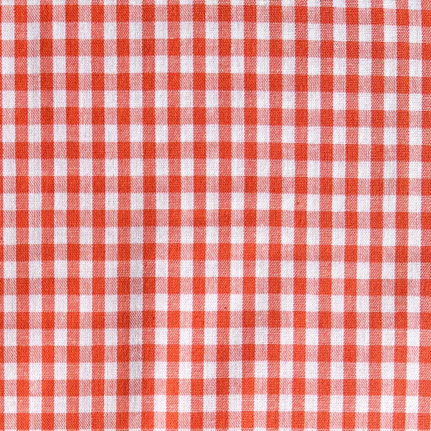 Baumwollstoff ORANGE mit weißen 5 mm KAROS, 140 cm breit, Vichy Karo Karostoff Kariert