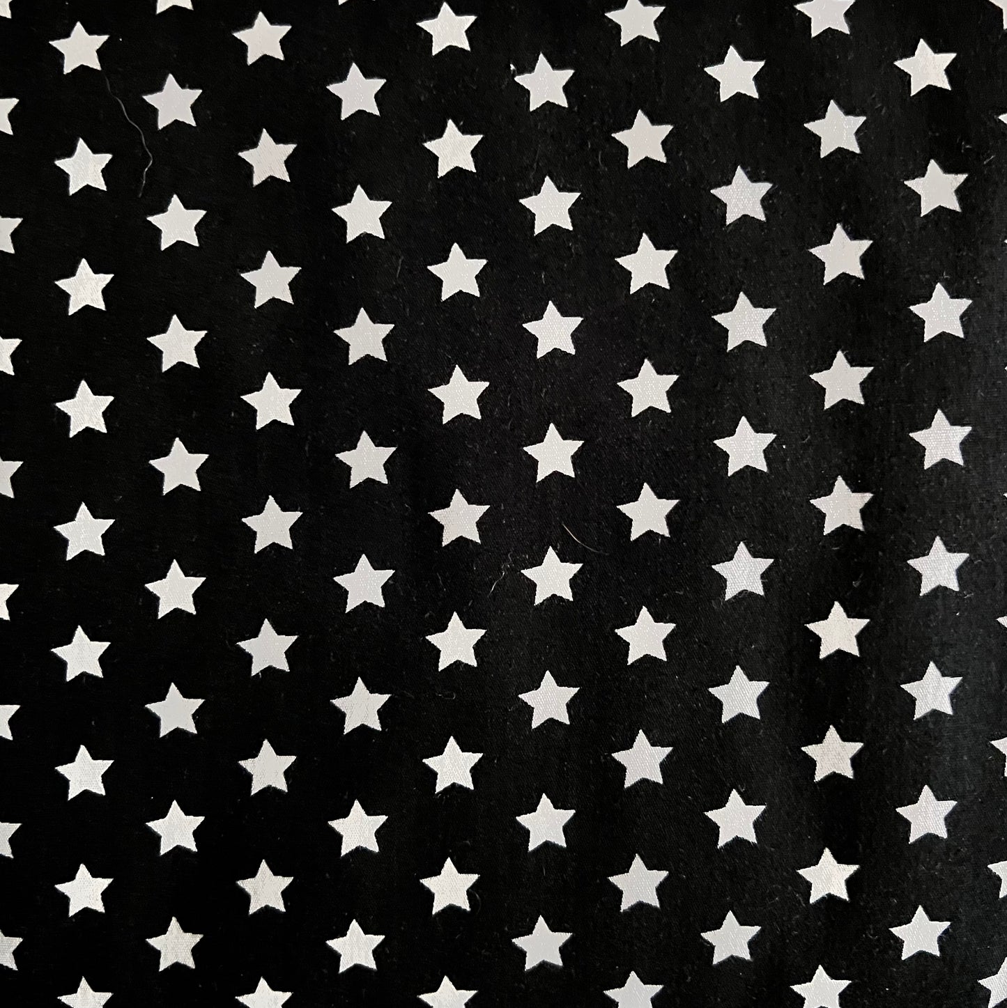 Tissu en coton NOIR avec ÉTOILES BLANCHES 10 mm, 140 cm de large, tissu étoiles
