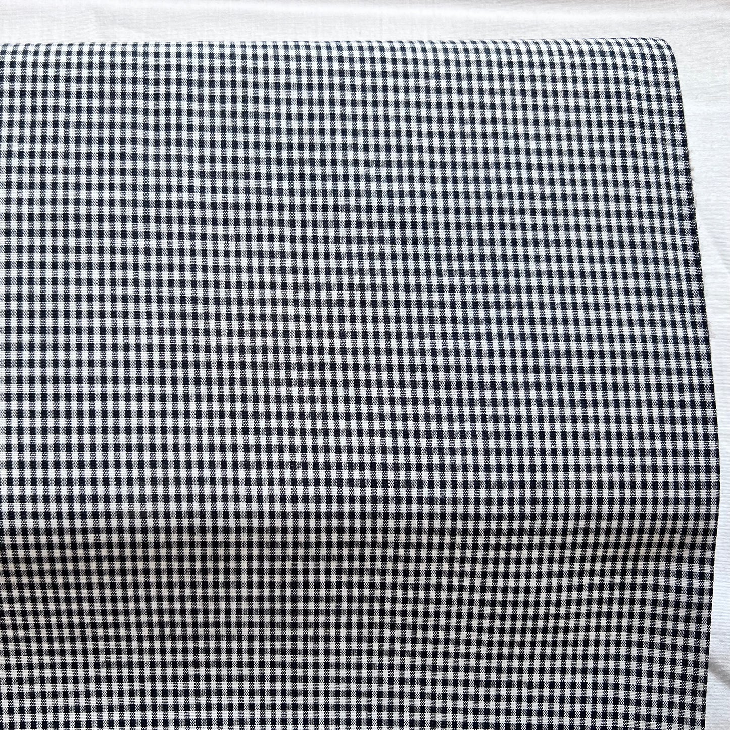 Baumwollstoff DUNKELBLAU mit weißen 2 mm KAROS, 140 cm breit, Vichy Karo Karostoff Kariert