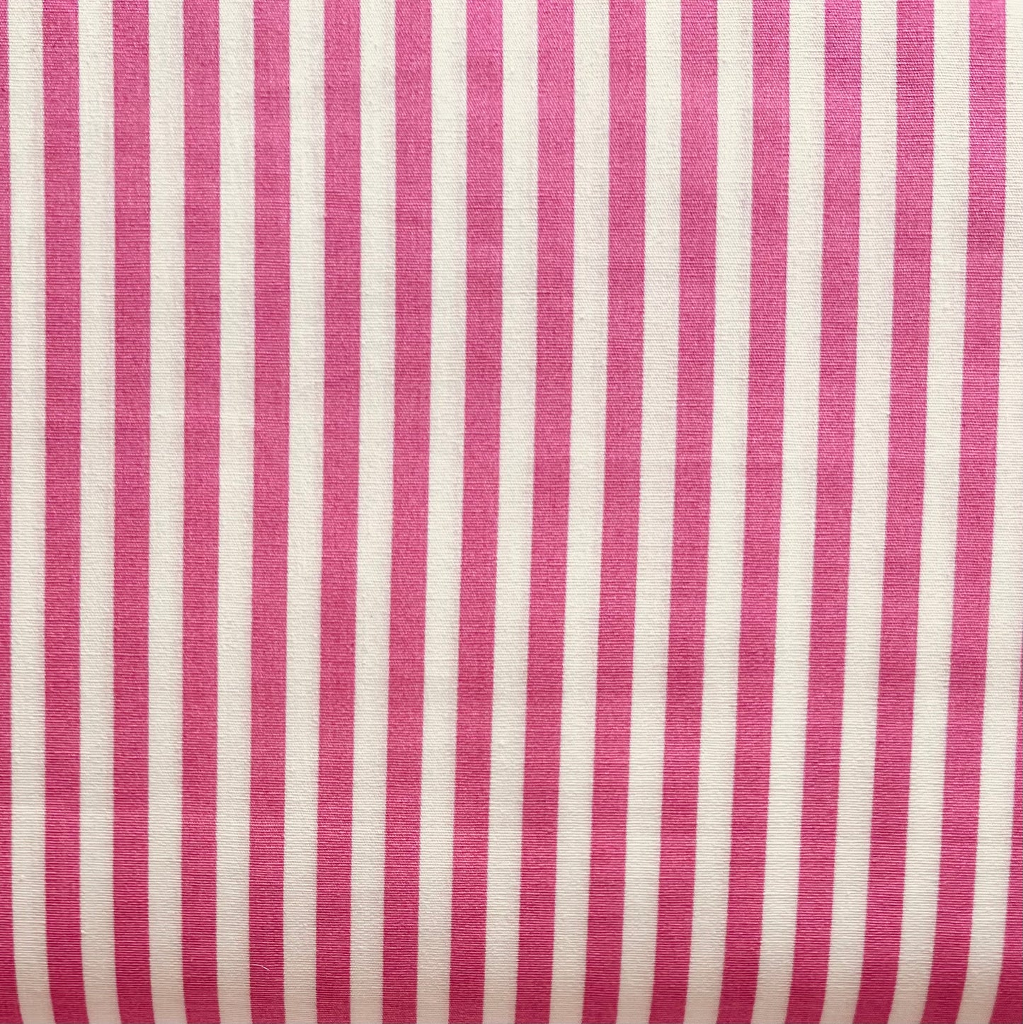 Baumwollstoff ROSA mit weißen 5 mm STREIFEN, 140 cm breit, Streifenstoff