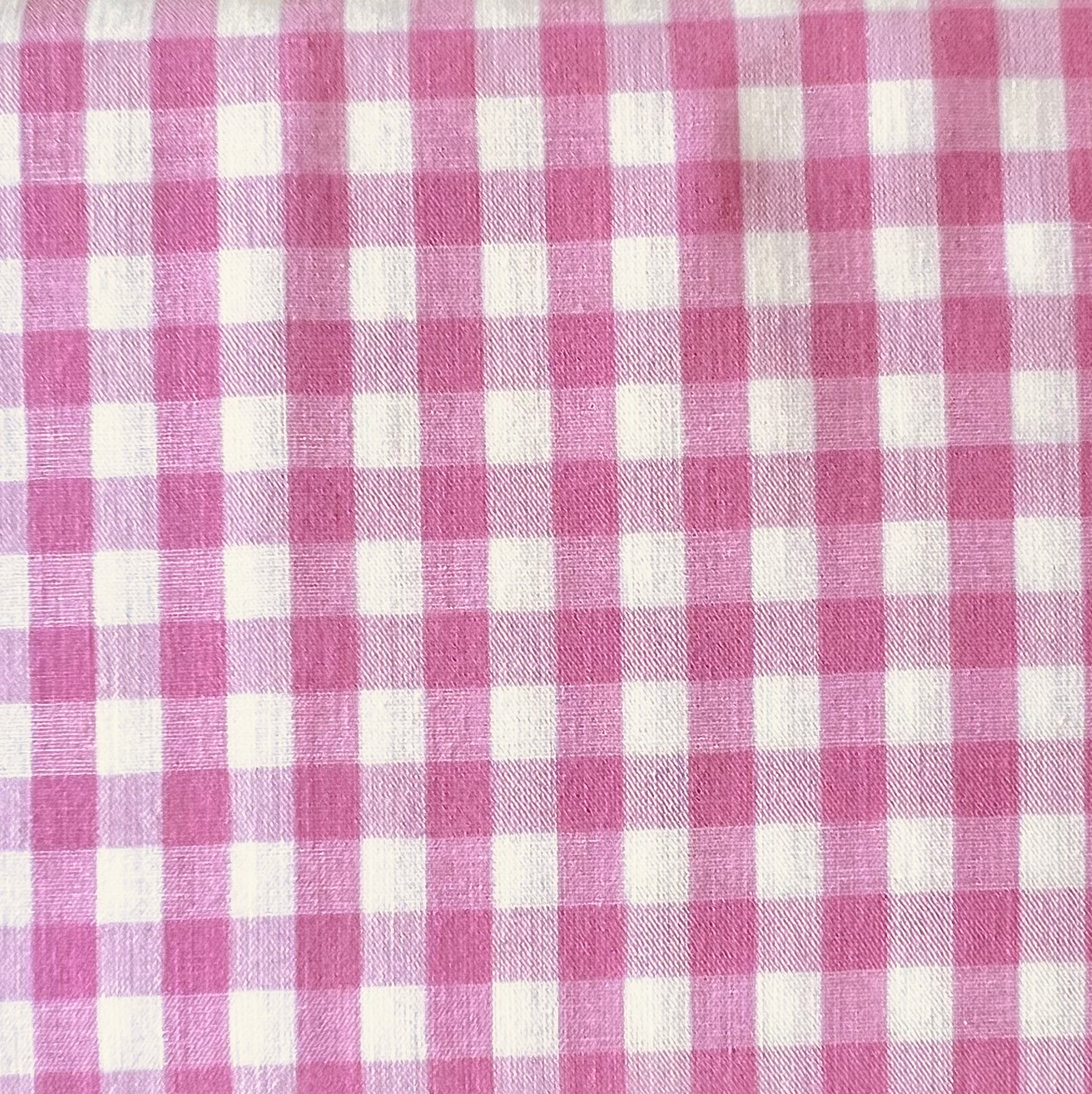 Baumwollstoff ROSA mit weißen 10 mm KAROS, 140 cm breit, Vichy Karo Karostoff Kariert
