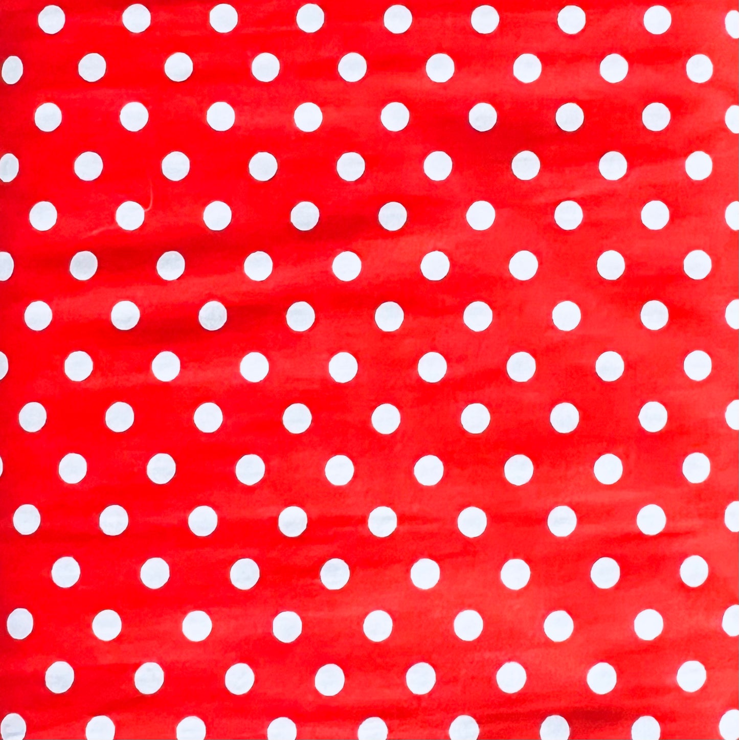 Tissu en coton ORANGE à POIS blancs de 7 mm, largeur 140 cm, tissu à pois
