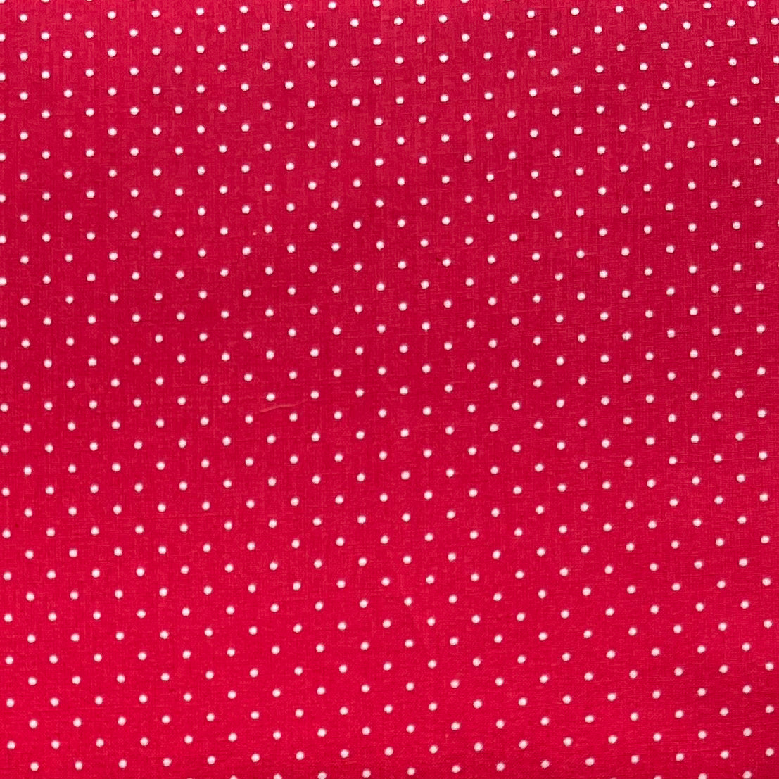 Tissu en coton ROUGE à POIS blancs de 2 mm, largeur 140 cm, tissu à pois