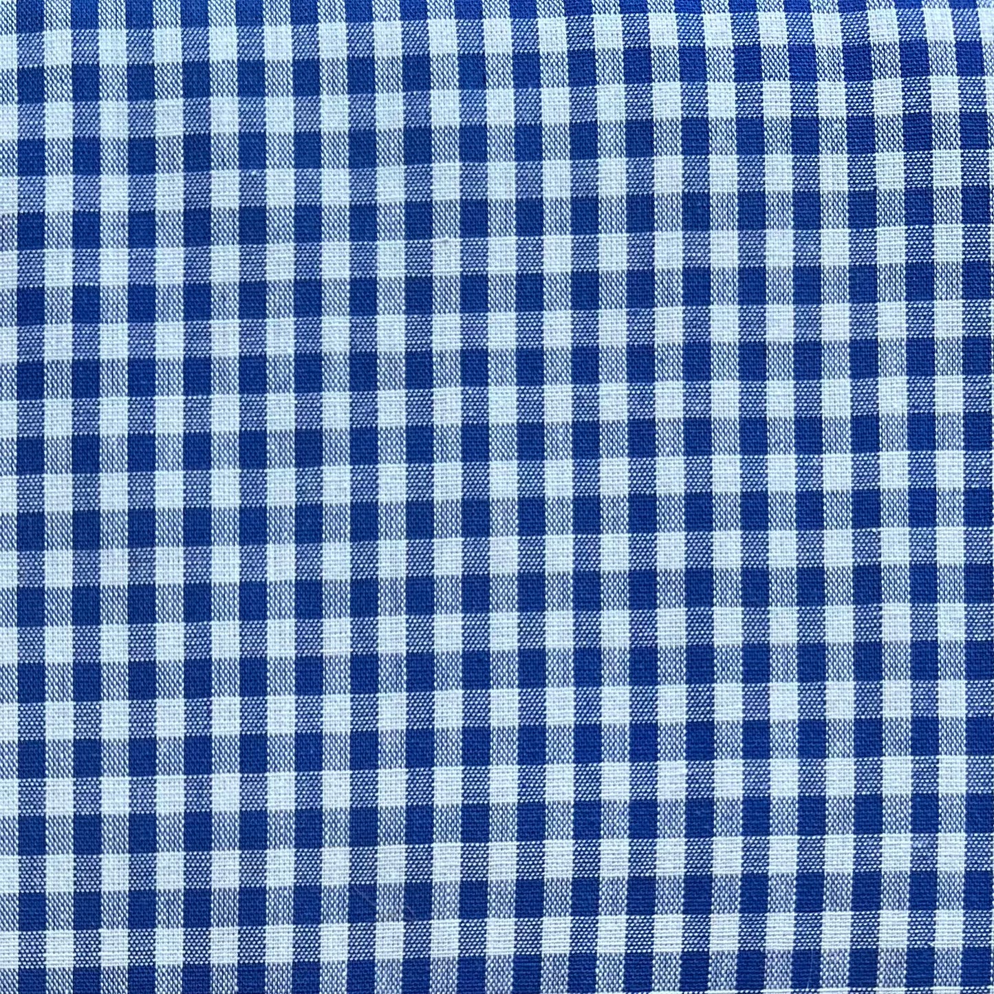 Baumwollstoff BLAU mit weißen KAROS 5 mm, 140 cm breit, Vichy Karo Karostoff Kariert
