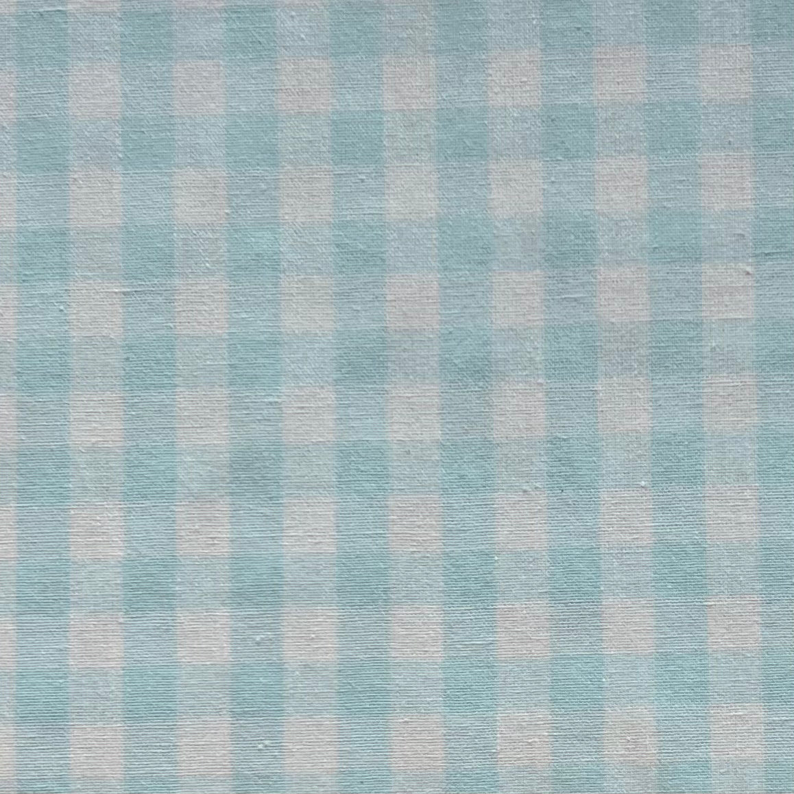 Baumwollstoff MINT mit weißen KAROS 10 mm, 140 cm breit, Vichy Karo Karostoff Kariert