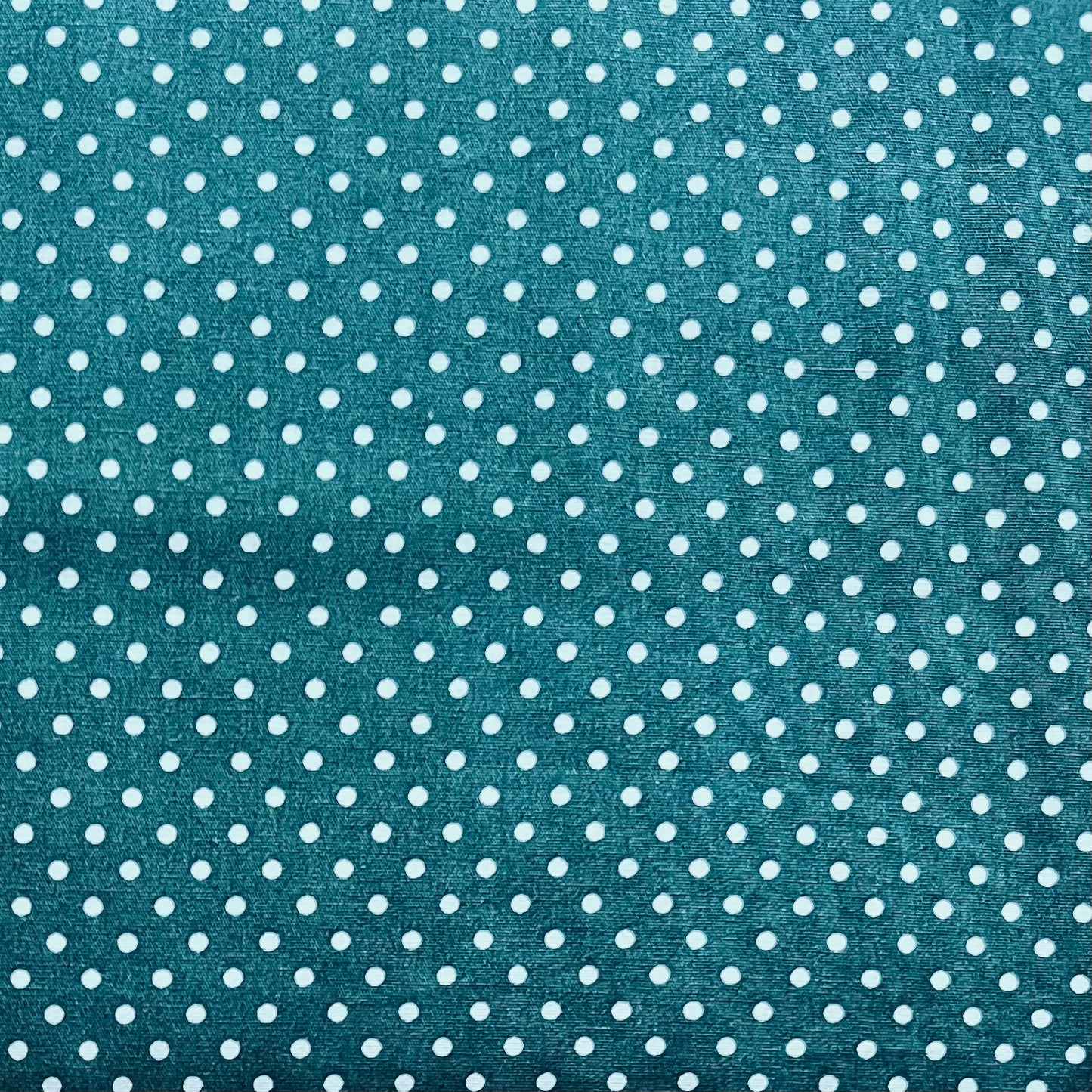 Tissu en coton VERT FONCÉ à POIS blancs de 2 mm, largeur 140 cm, tissu à pois