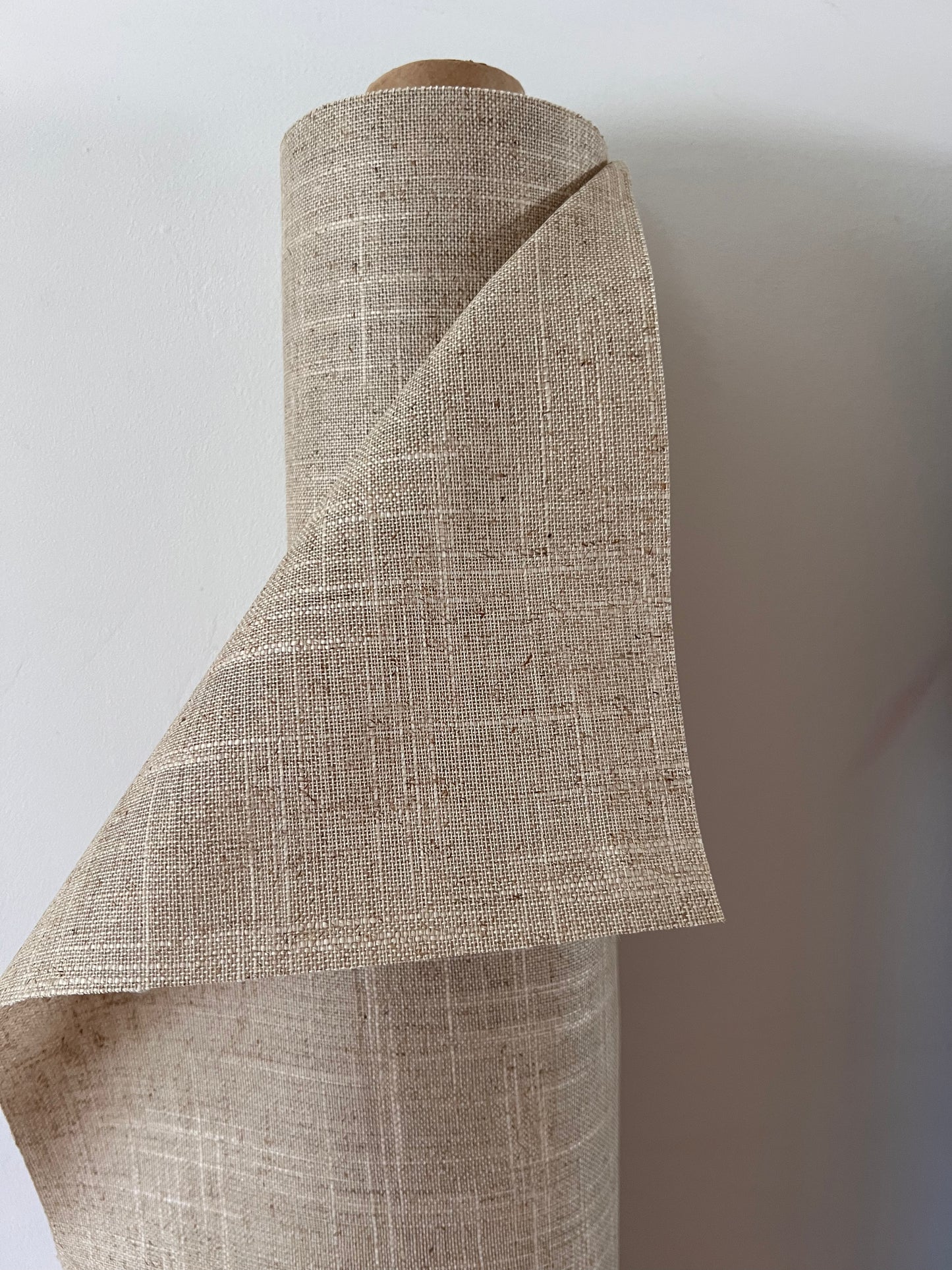 Au Maison beschichtetes Leinenmix Leinen & Viskose mit Acrylbeschichtung in Natural Natur Beige