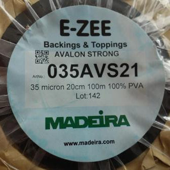 1 Meter Madeira Avalon Strong wasserlösliche Stickfolie, extra stabil, Spezialfolie Film 20cm breit