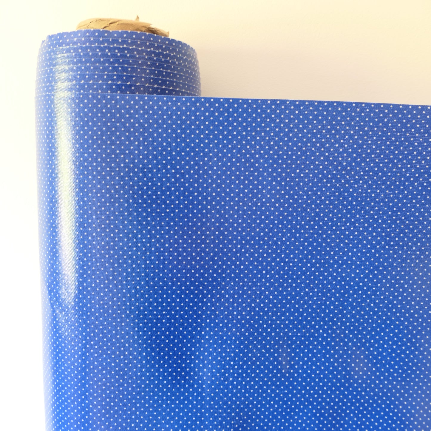 AU MAISON Wachstuch Dots Small Cobalt Blue Punkte Pünktchen kobaltblau blau, beschichtete Baumwolle