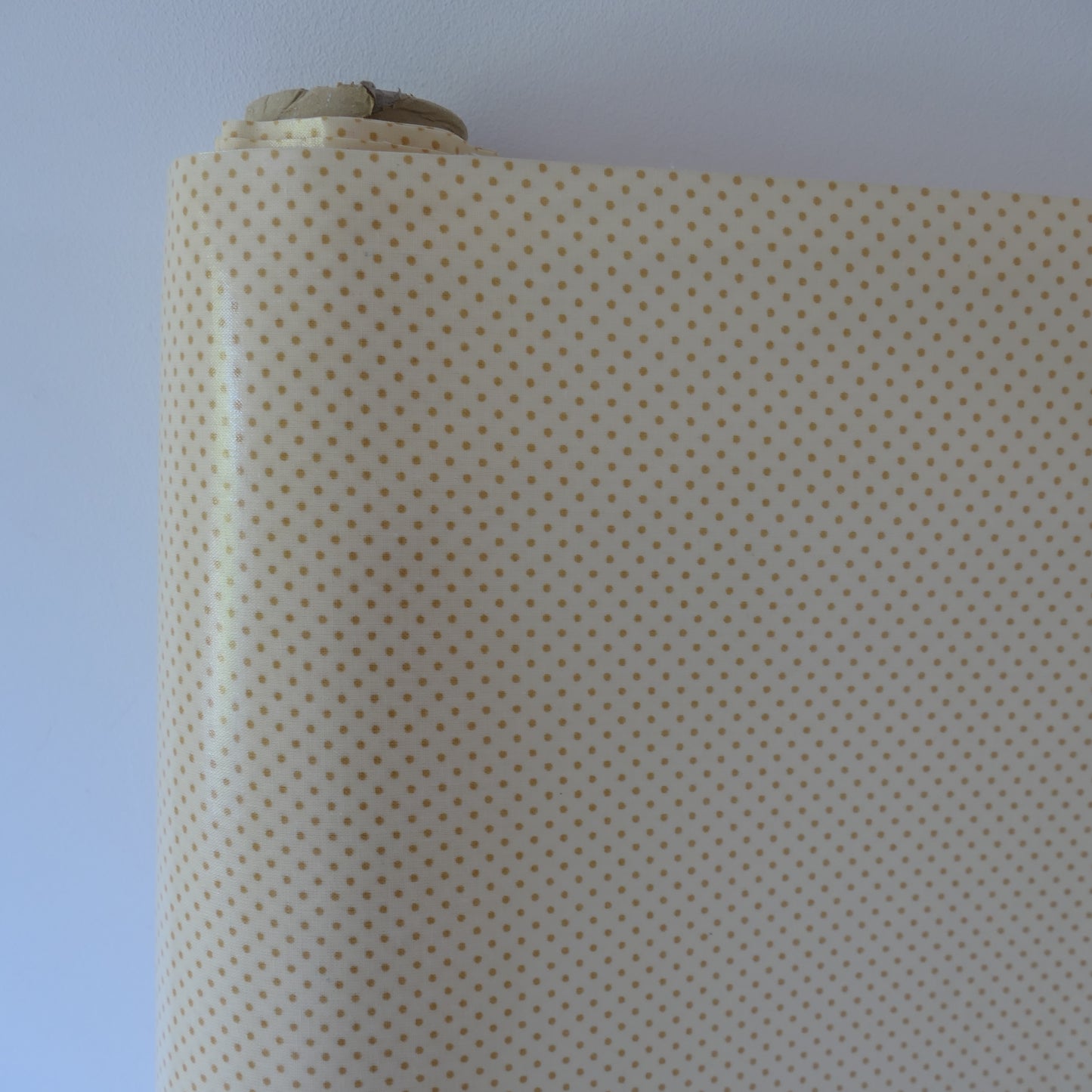 AU MAISON Wachstuch Dots Butter creme gelb Punkte, beschichtete Baumwolle