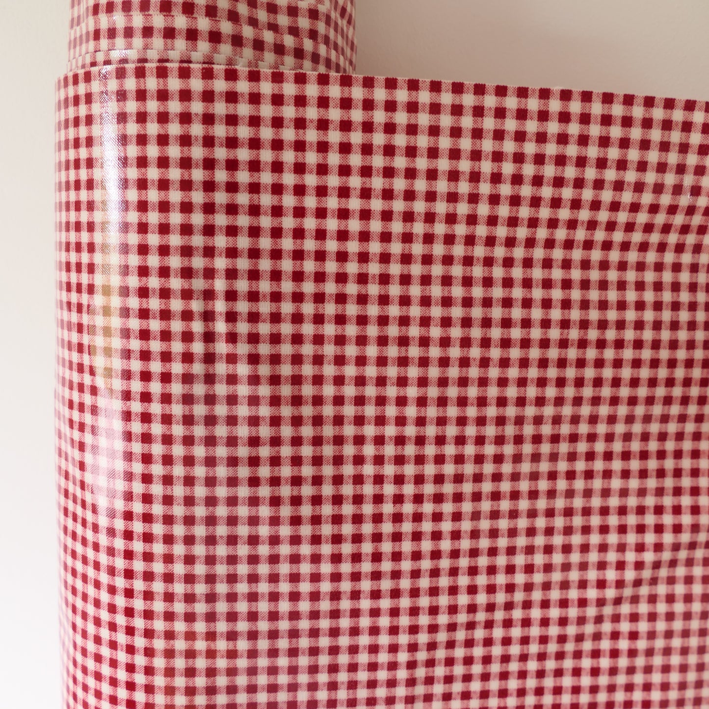 AU MAISON Wachstuch Pepita Red, rote Vichy Karo, beschichtete Baumwolle