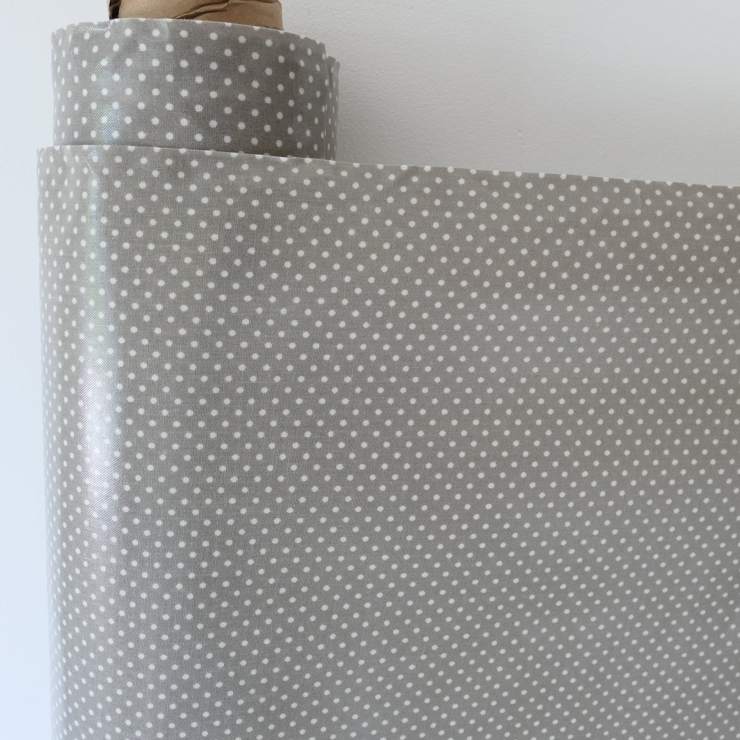 AU MAISON Wachstuch Dots Grey graue Pünktchen, beschichtete Baumwolle