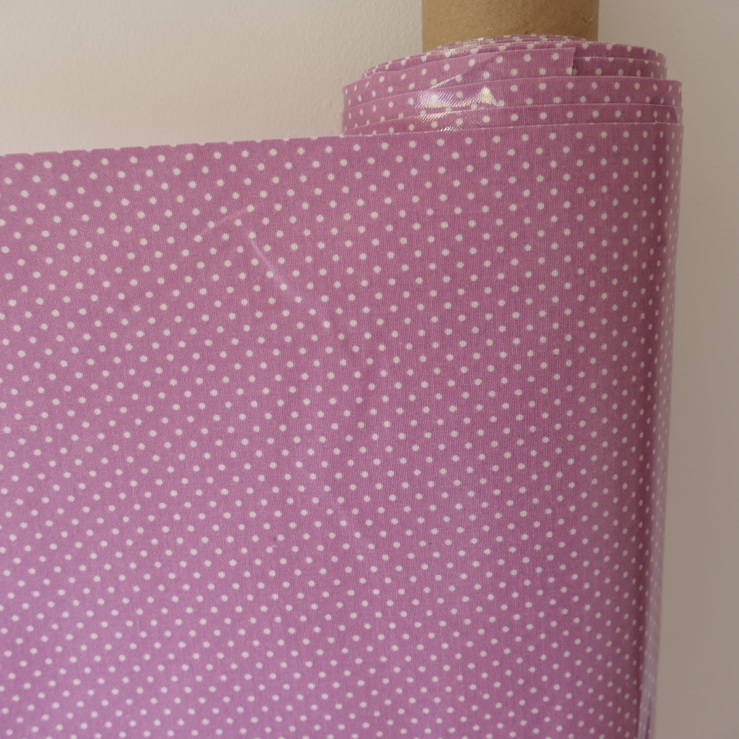 AU MAISON Wachstuch Dots Orchid hell lila Punkte Pünktchen, beschichtete Baumwolle