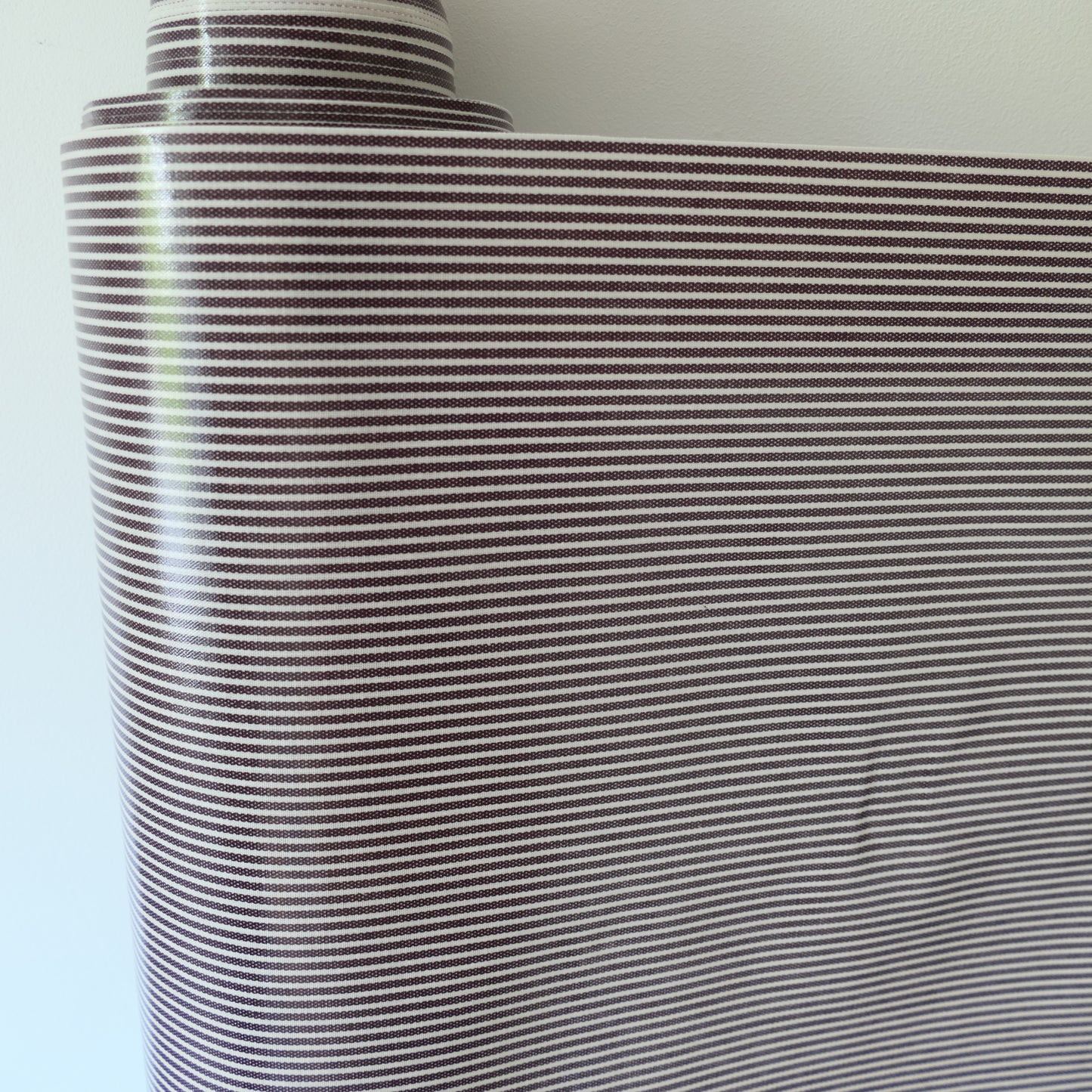 AU MAISON Wachstuch Stripe Fudge braune Streifen, beschichtete Baumwolle