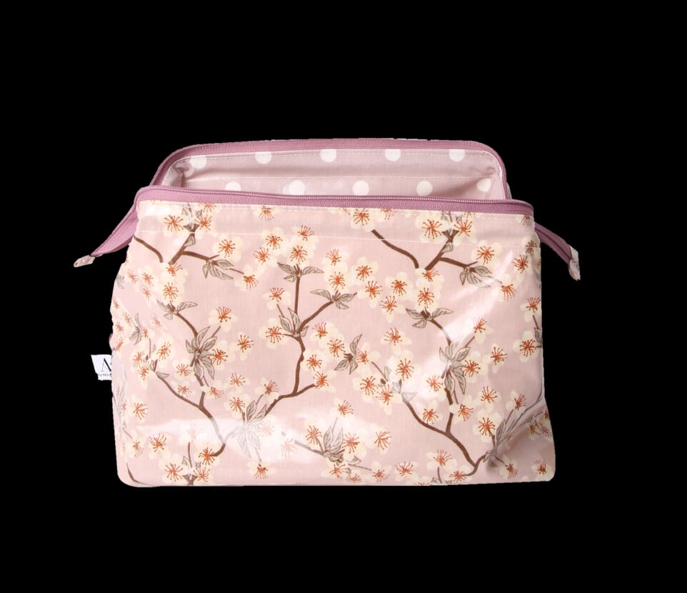 AU MAISON Wachstuch Amalie Woodrose Kirschblüten altrosa rosenholz, beschichtete Baumwolle
