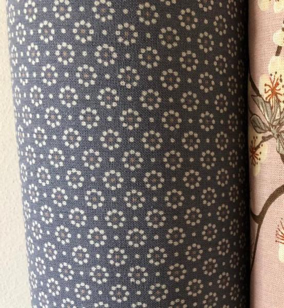 AU Maison Baumwollstoff Belle Fleur Stone Blue Blumenstoff Blümchen blau weiß