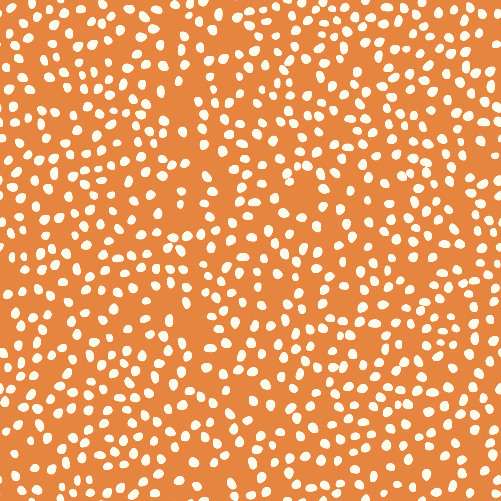 Birch Fabrics Biobaumwollstoff Mod Basics FIREFLY DOTS ORANGE Glühwürmchen Tupfen Orange