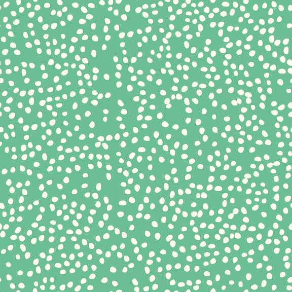 Birch Fabrics Biobaumwollstoff Mod Basics FIREFLY DOTS POND Glühwürmchen Tupfen Grün