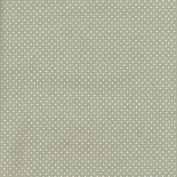 AU MAISON Wachstuch Dots Sage Punkte Pünktchen Tupfen Salbei Grün, beschichtete Baumwolle
