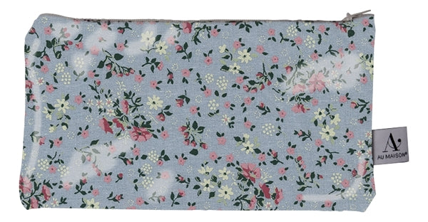AU MAISON Wachstuch Drops Loving Liberty French Blue Blümchen hellblau, beschichtete Baumwolle