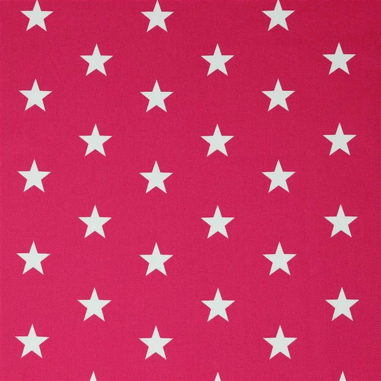 Baumwollstoff PINK mit WEISSEN STERNEN 33 mm, 140 cm breit, Sternenstoff (Kopie)