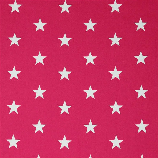 Baumwollstoff PINK mit WEISSEN STERNEN 33 mm, 140 cm breit, Sternenstoff (Kopie)